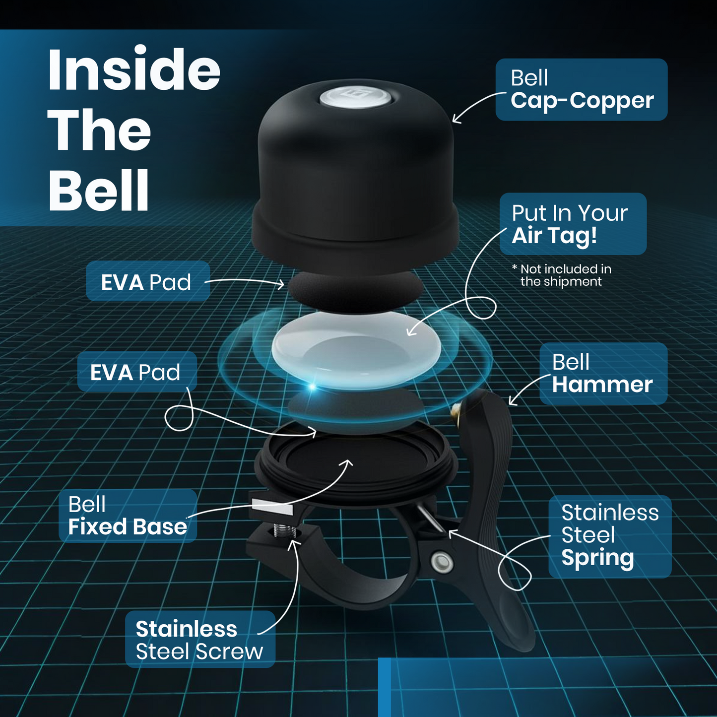 Bellcycle – Bike Bell with Hidden AirTag slot