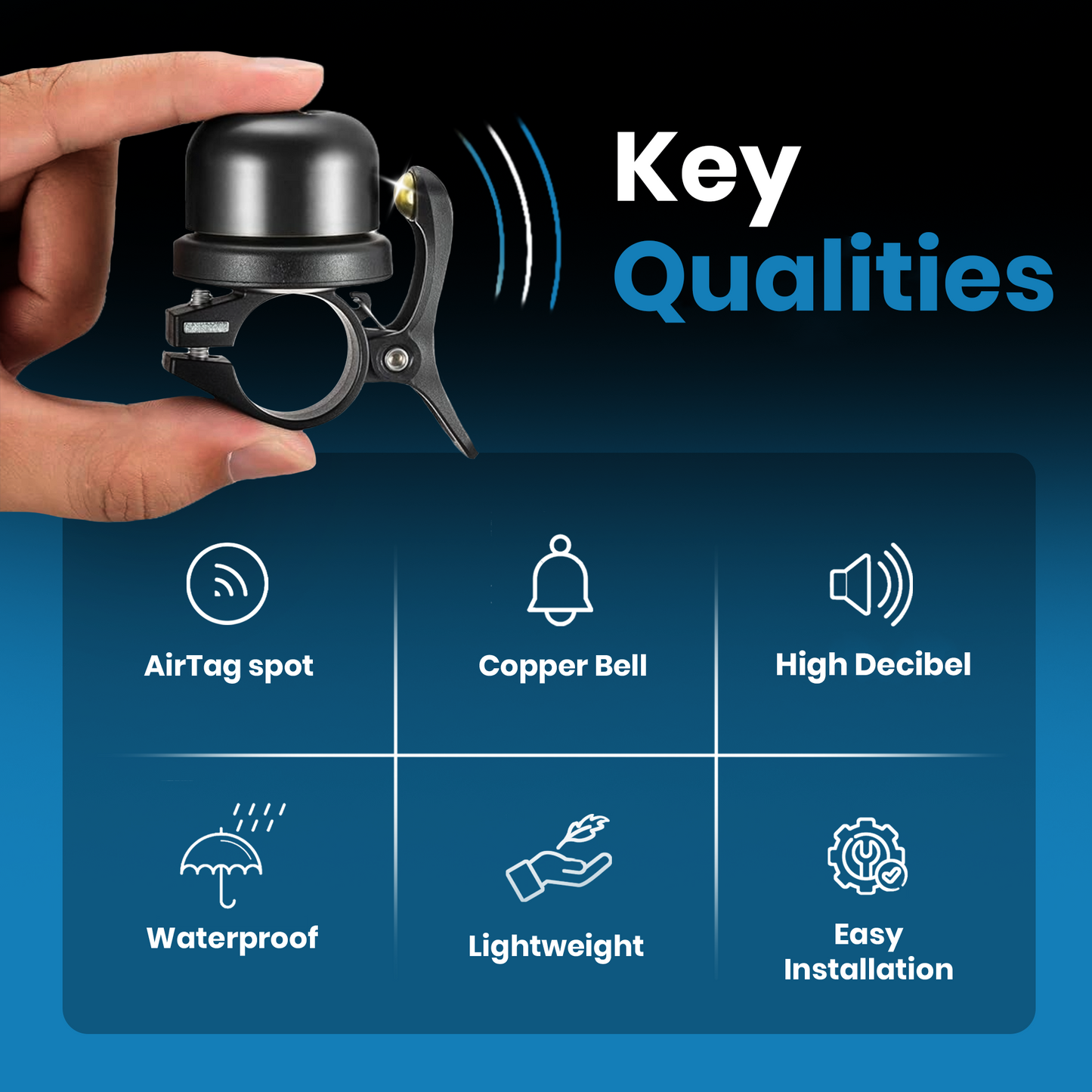 Bellcycle – Bike Bell with Hidden AirTag slot
